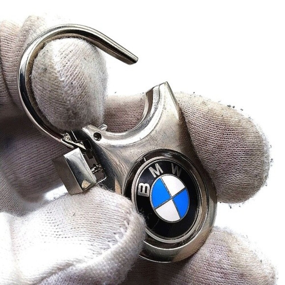 Authentic BMW Keychain Key Fob in Stainless Steel with spinning logo-OEM - Picture 5 of 5